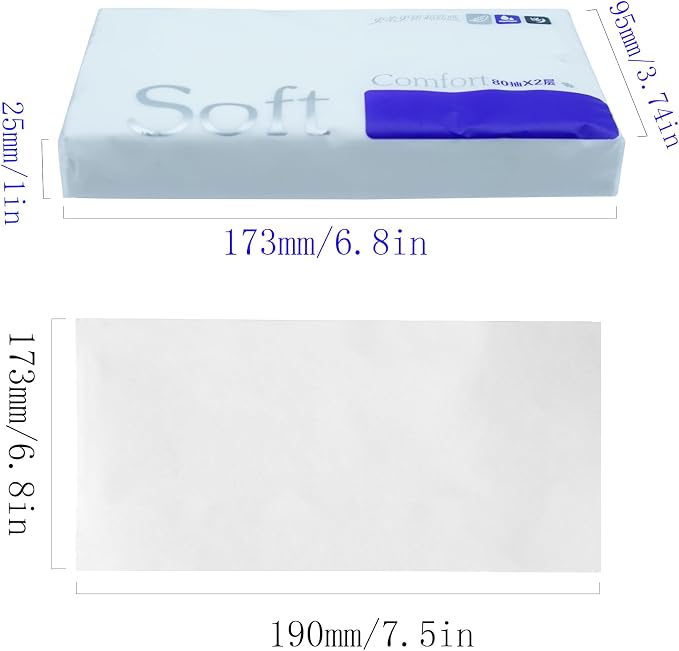 80 Sheets Car Tissue Refills, 9 Bags Travel Size Handbag Tissues, Facial - Image 2