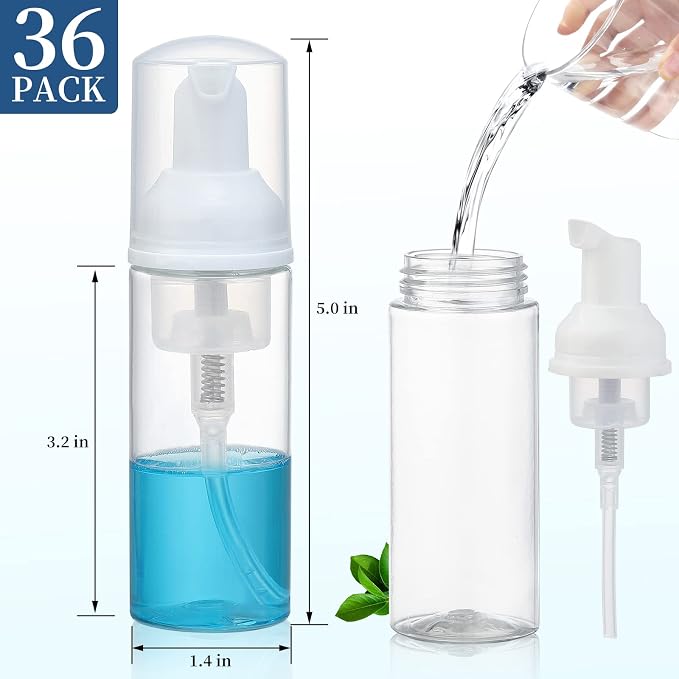 36 pcs 2oz Empty Foam Soap Dispensers Bottle Mini Lash Cleanser Bottles - Image 2