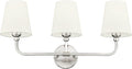 3-Light Bathroom Light Fixtures, Brushed Nickel Vanity Lights by Metwet