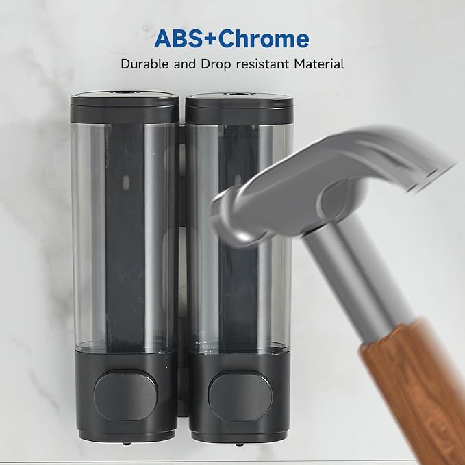 Shampoo and Conditioner Dispenser, Shower Dispenser 2 Chamber No Drill - Image 4