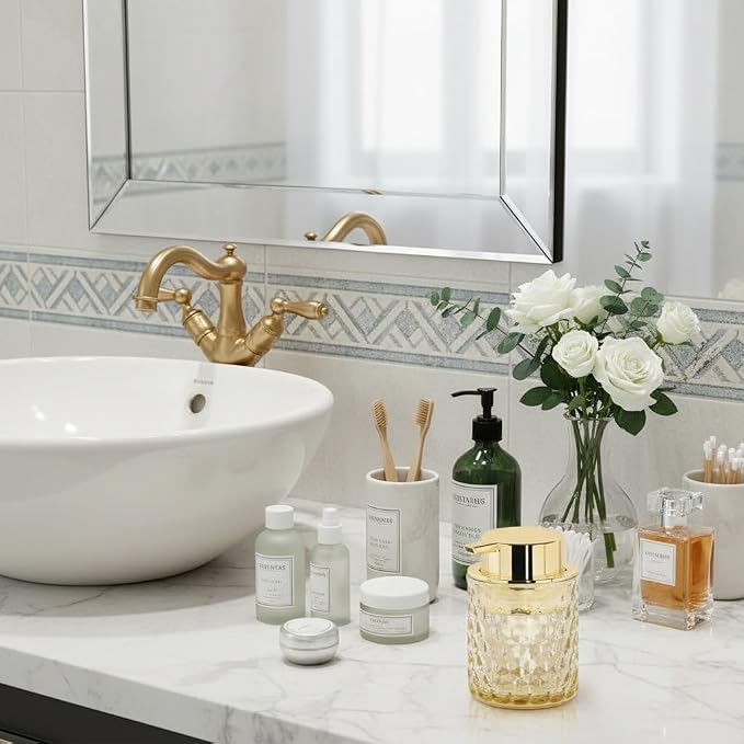 Amber Foaming Soap Dispenser, Glass Soap Dispenser - Image 8