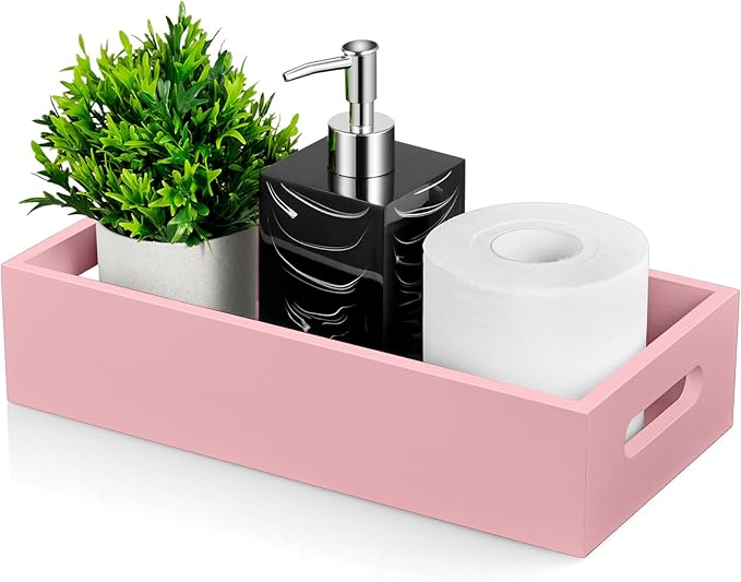 ALELION Pink Bathroom Basket for Organizing by ALELION