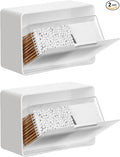 Qtip Holder, 2 Pack Wall Mount Qtip Holder Organizers by KIMERSE