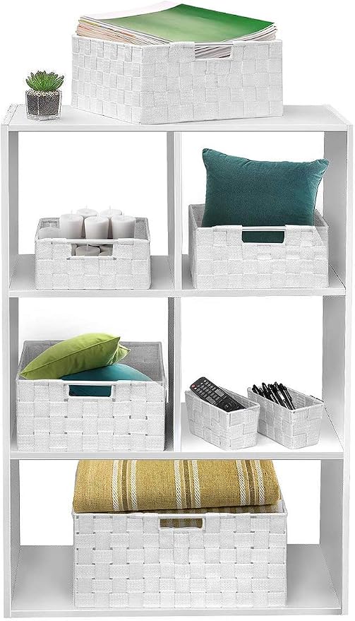 Sorbus Storage Baskets for Organizing, Mesh Hand-Woven Design, Linen Closet - Image 8
