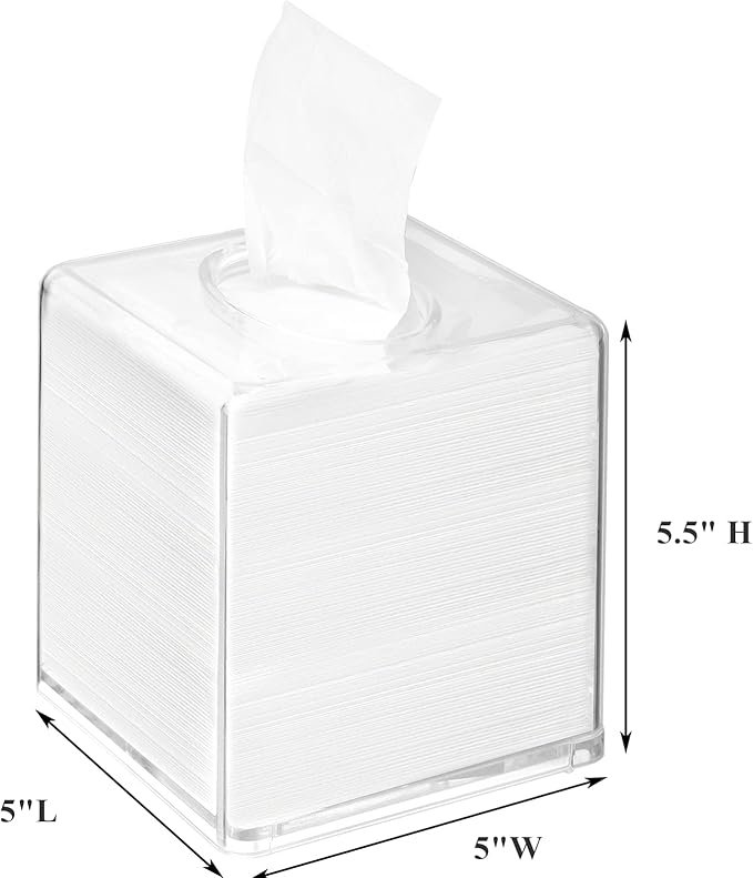 Yopay 2 Pack Square Tissue Dispenser Box, Cover Napkin Organizer - Image 2