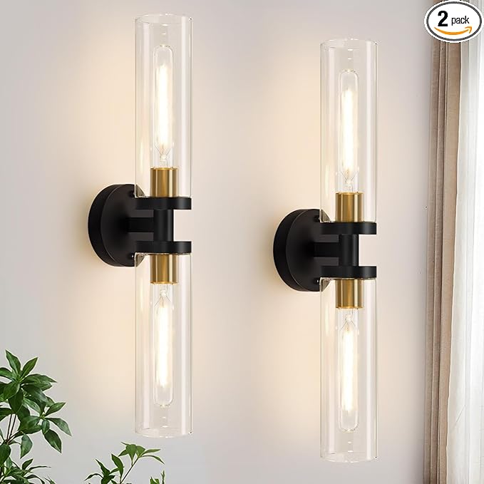 Wall Sconces Set of Two, Hardwired Modern Sconces Wall Decor Set of 2 Wall by Indoibrightenyourbathroom