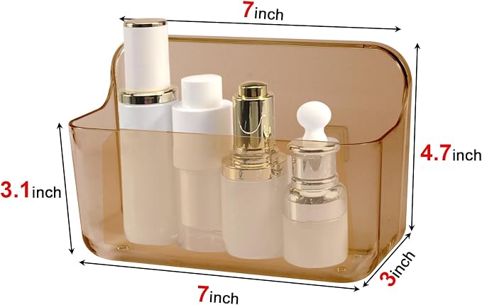 CGBE 2 Packs Cabinet Door Organizer, Acrylic Adhesive Shelf Wall Mounted Storage - Image 2