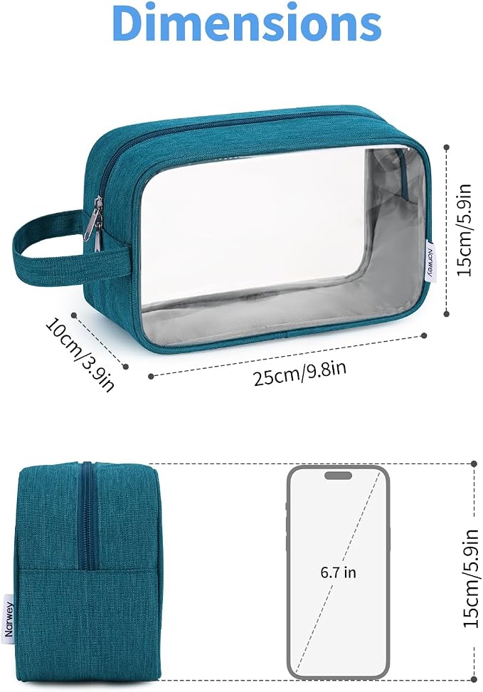 Narwey Travel Toiletry Bag for Women Traveling Dopp Kit Men Travel Bag for - Image 5