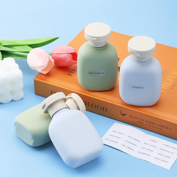 3.4 oz Plastic Small Travel Shampoo Bottles, 4 Pack Empty Refillable Leak-Proof - Image 7