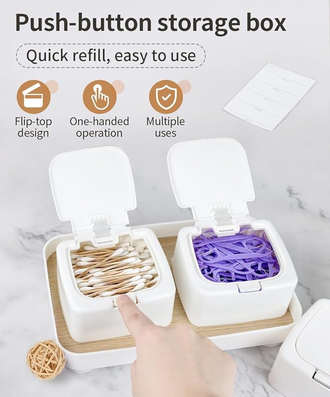 2-Pack Floss Pick Holder and Qtip Holder - Image 2