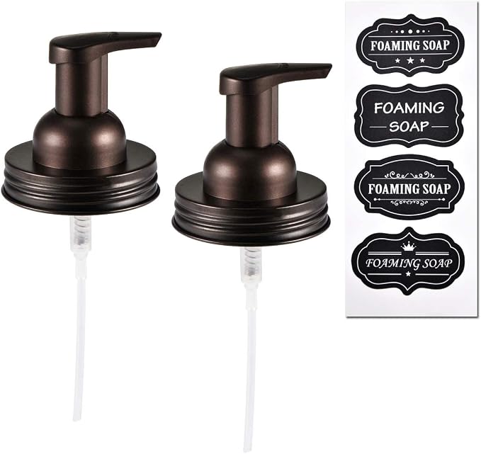 Amolliar Mason Jar Foaming Soap Dispenser Lids, Plastic Pump Rustproof by Amolliar