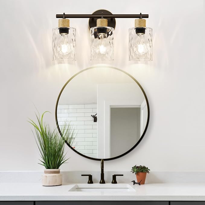 Bathroom Light Fixtures, 3-Light Coastal Vanity Lights - Image 8