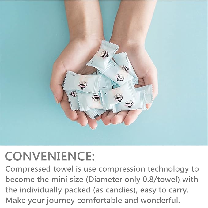 VanFn Disposable Towel, Compressed Towel, Mini Disposable Compressed Washcloth - Image 3