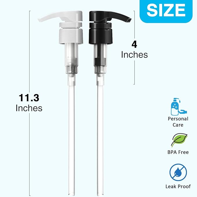 6 Pack White Universal Shampoo and Conditioner Pump - Image 3