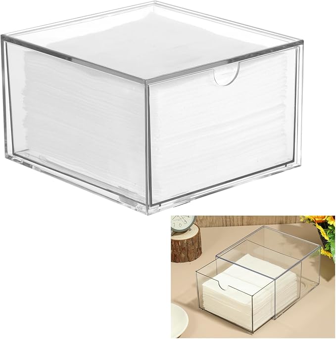 Rainmae Disposable Face Towel Holder, Face Towel Storage Box Bin, Stackable by Rainmae