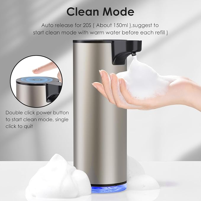 Automatic Soap Dispenser Foam Rechargeable: Touchless Soap Dispenser Stainless - Image 4