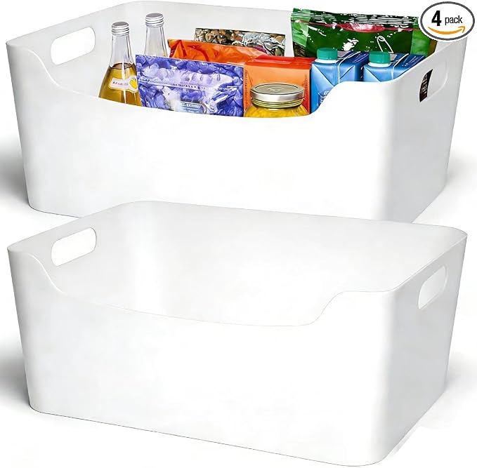 Ytteve 4 Pack Large Plastic Storage Bins by Ytteve