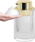 Foaming Soap Dispenser, 12 Oz Clear Glass Foam Hand Soap Dispenser, Refillable by Tonxus