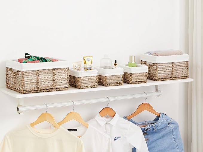 Vagusicc Wicker Storage Basket, 5 Pack Baskets - Image 3