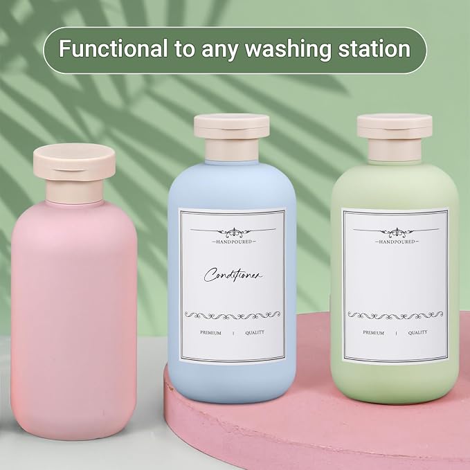 3 PACK Travel Shampoo Bottle, Empty Plastic Squeeze Bottles 6.8oz - Image 5
