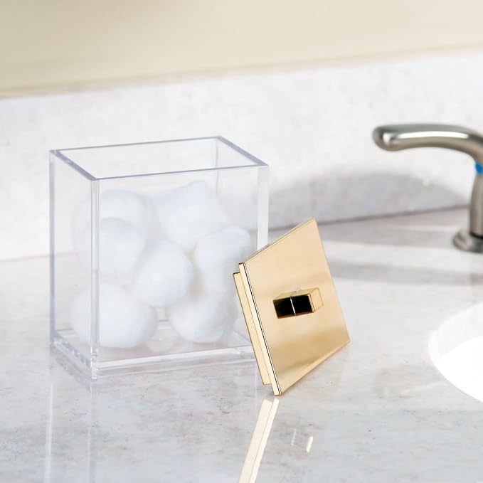 mDesign Plastic Rectangle Apothecary Canister - Image 3