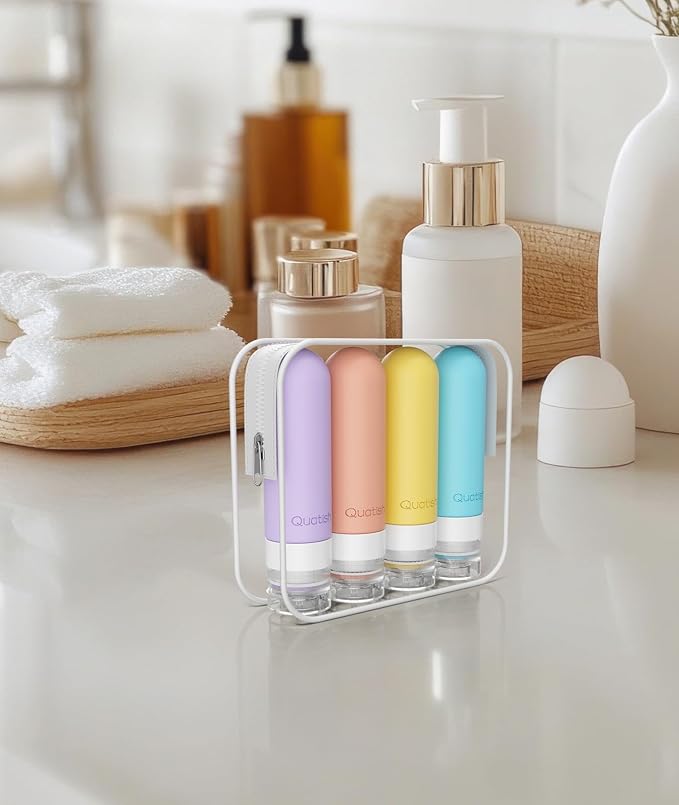 Quatish Travel Bottles for Toiletries, Original Patented Leak Proof Travel Size - Image 7