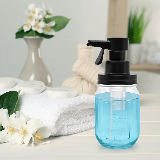 12oz Automatic Touch Sensor Liquid Glass Soap Dispenser, Hands-Free Mason Jar - Image 5