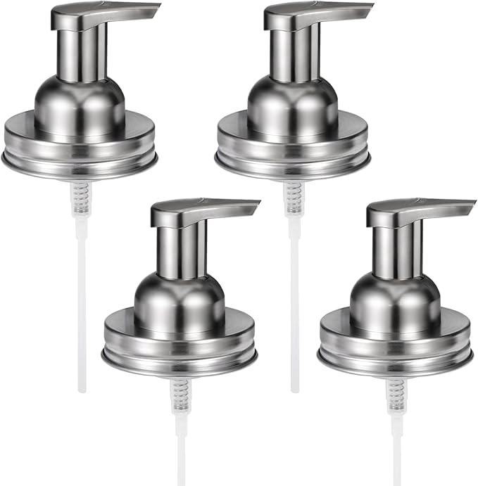 Amolliar Mason Jar Foaming Soap Dispenser Lids, Plastic Foam Pump Lids by Amolliar