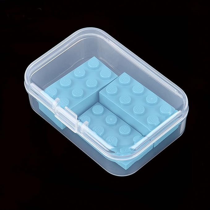 100 Pack Rectangular Mini Clear Plastic Storage Containers Box - Image 7