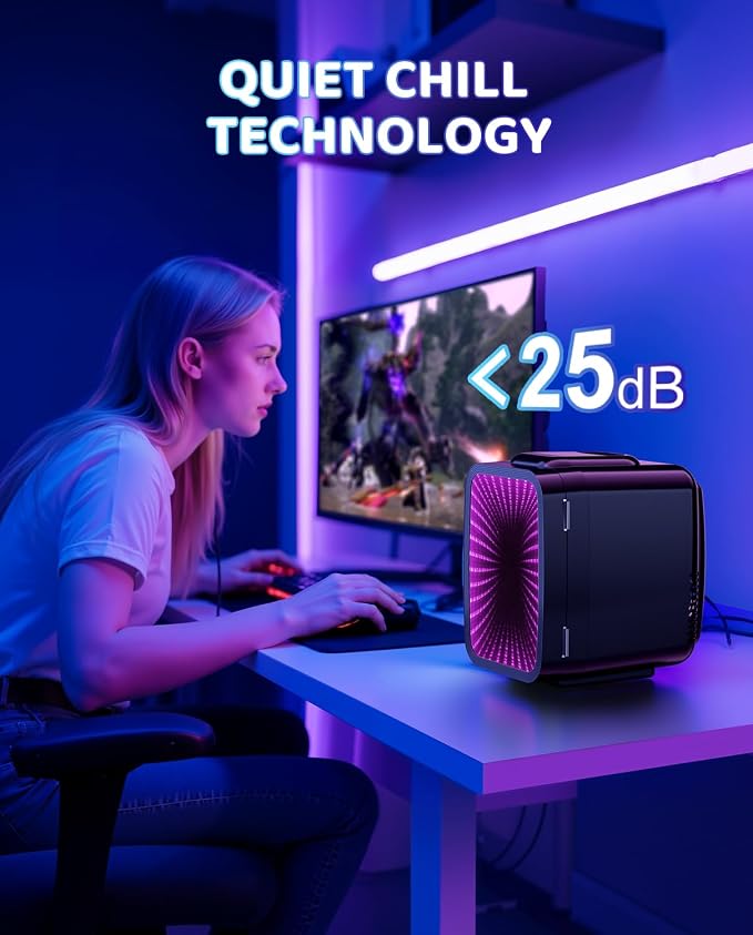 MF01C Mini Fridge, 7 Light Modes - Image 3