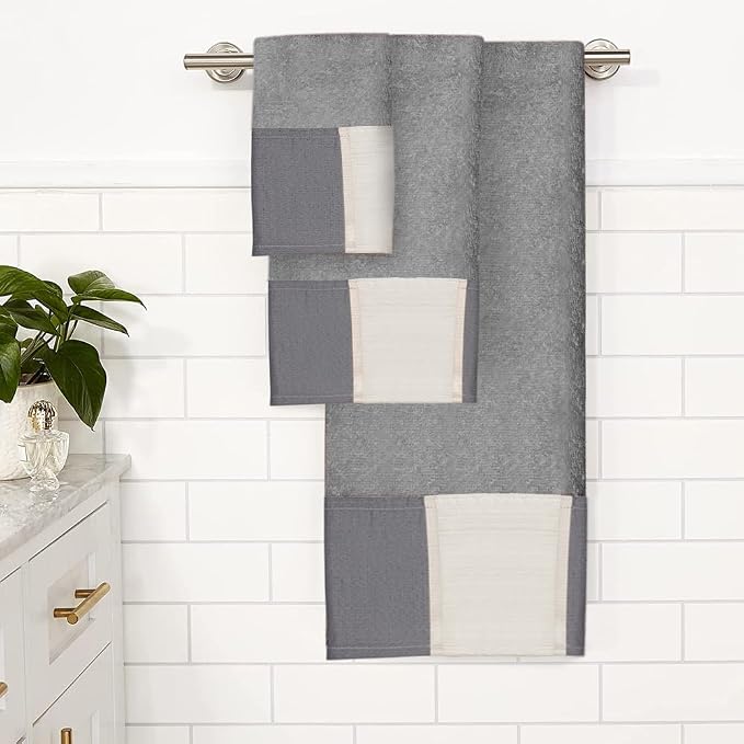 Zahari Home Modern Line Bathroom Towel Set - Image 5