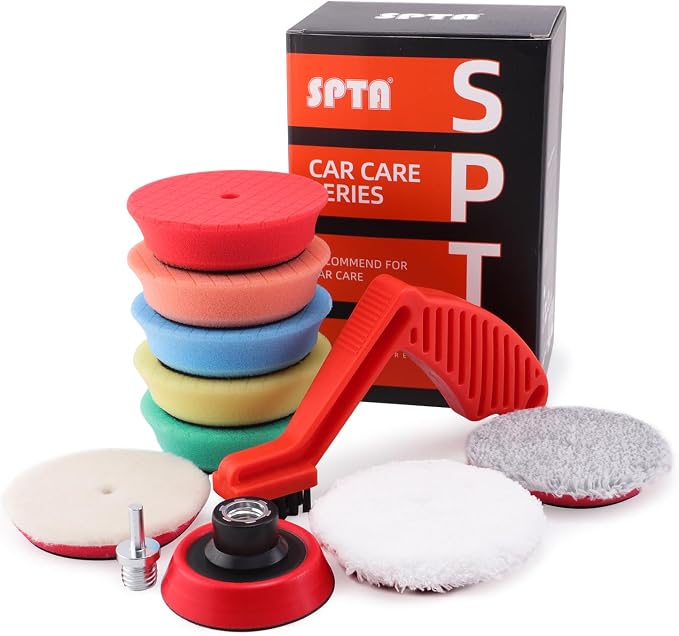 SPTA Drill polishing kit, Car Foam Drill Buffing Pad, Polishing Pads Kit - Image 9