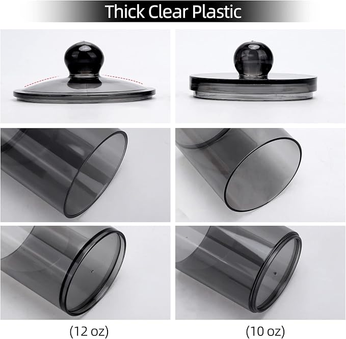 Tbestmax 4 Pack Qtip Holder 10-Ounce, 12-Ounce Bathroom Organizer Accessories - Image 2