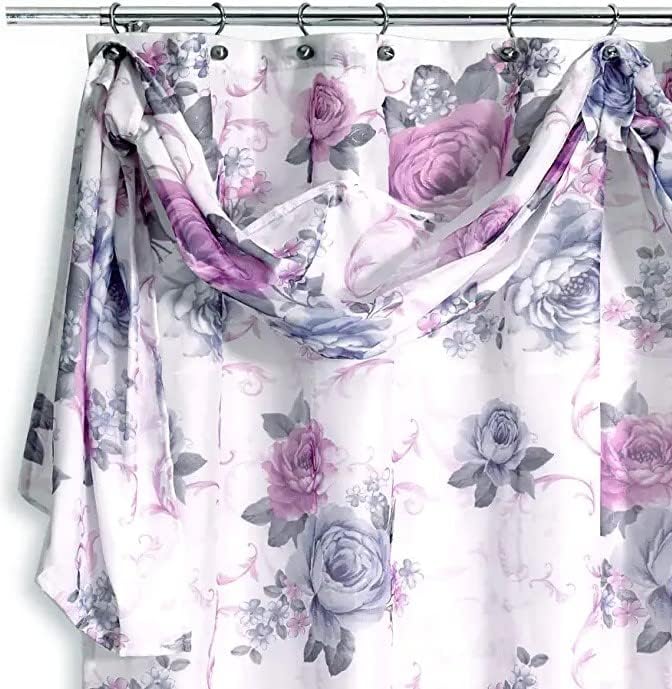 Zahari Home 13pc Michelle Bathroom Shower Curtain Sets Shower Curtain & 12 - Image 3