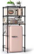 3-Tier Mini Fridge Stand, Adjustable Heavy Duty Storage Shelves, Maximizes by Hodonas