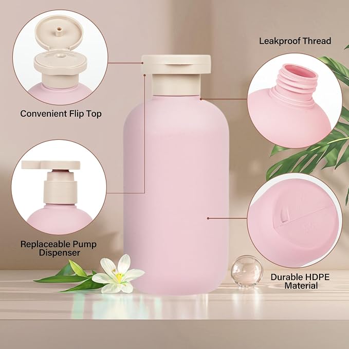 6.8oz Refillable Shampoo and Conditioner Bottles - Image 4
