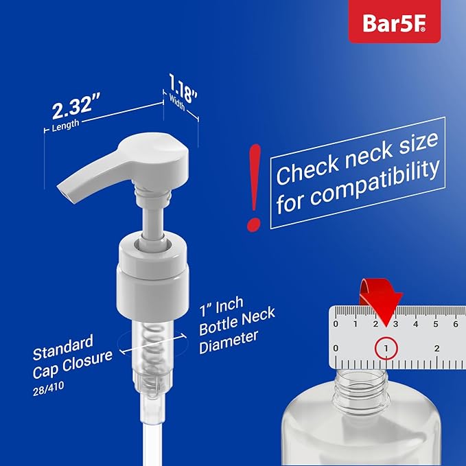 Bar5F 1-Liter Pumps for Shampoo and Conditioner Bottles for 33.8-Ounce - Image 5