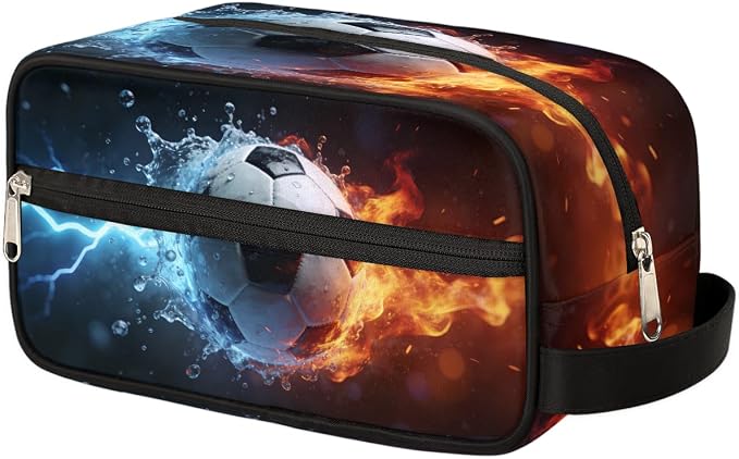 Fire Water Lightning Soccer Toiletry Bag - Image 2