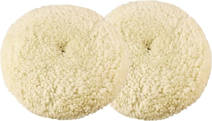 Wool Buffing Pad, 2 Pack 7" Car Polishing Pad by INZOEY