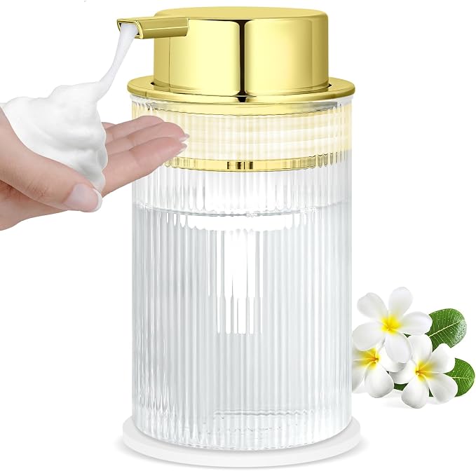 NiHome 14oz Multifunctional Glass Foaming Hand Soap Dispenser by NiHome