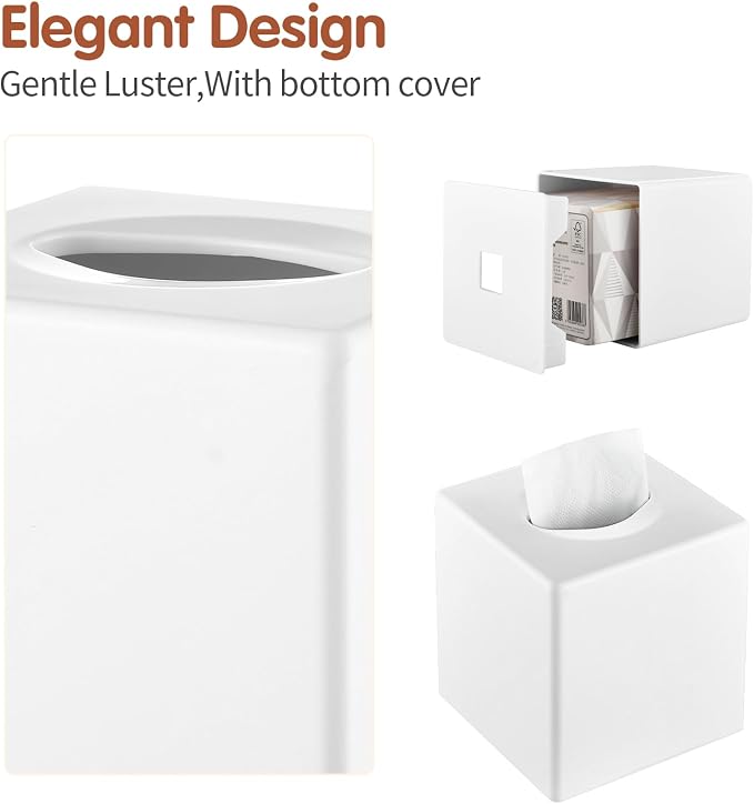 Tissue Box Cover, Square Facial Tissue Holder Storage - Image 5