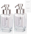 Foaming Soap Dispenser with Stainless Steel Pump, 12oz Refillable Glass Liquid by UUJOLY
