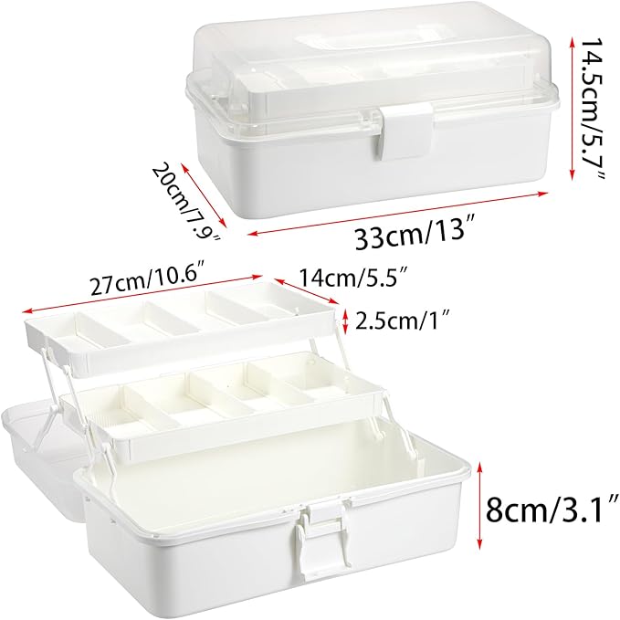 BTSKY 3-Layer Plastic Dividing Storage Box Craft Organizer - Image 4
