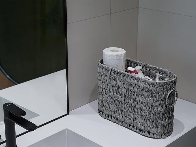 Toilet Paper Storage, Narrow Toilet Paper Basket - Image 5