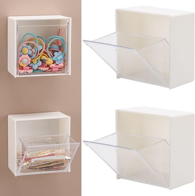 Tecbeauty 2PCS Cotton Pads Holder Dispenser, Wall Mounted Cotton Ball by Tecbeauty