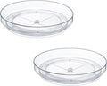 2 Pack, 10 Inch Clear Non-Skid Lazy Susan Organizers by MakeLifeBetterEasier