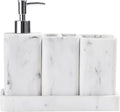 Bathroom Accessories Set, Soap Dispenser, Toothbrush Holder, Qtip Holder Set by YMXYJM