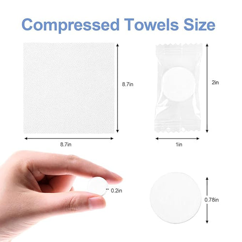 100 Pieces Of Compressed Towels, Disposable Compressed Towel Sheets, Travel - Image 2