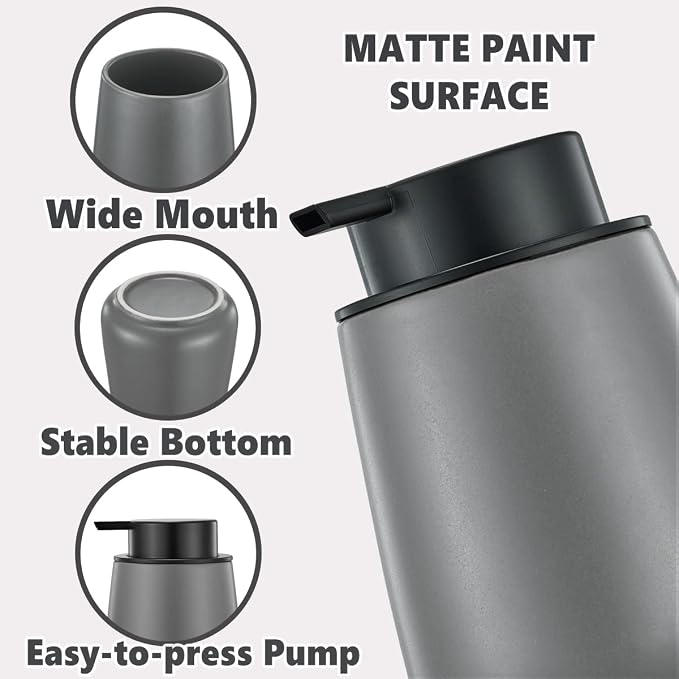 12Oz Grey Foaming Soap Dispenser - Image 3