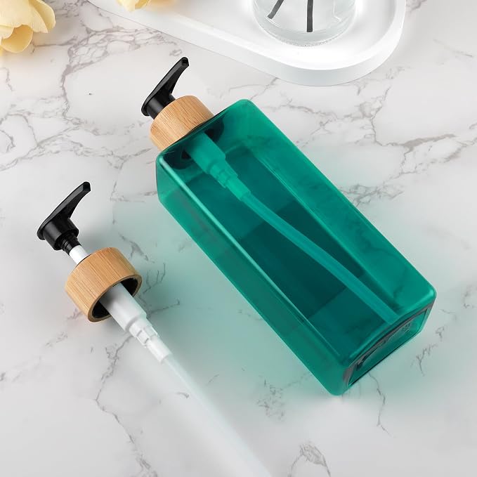 Shampoo and Body soap Dispenser, 16.9 Ounce 3-Pack Reusable Shampoo and - Image 2